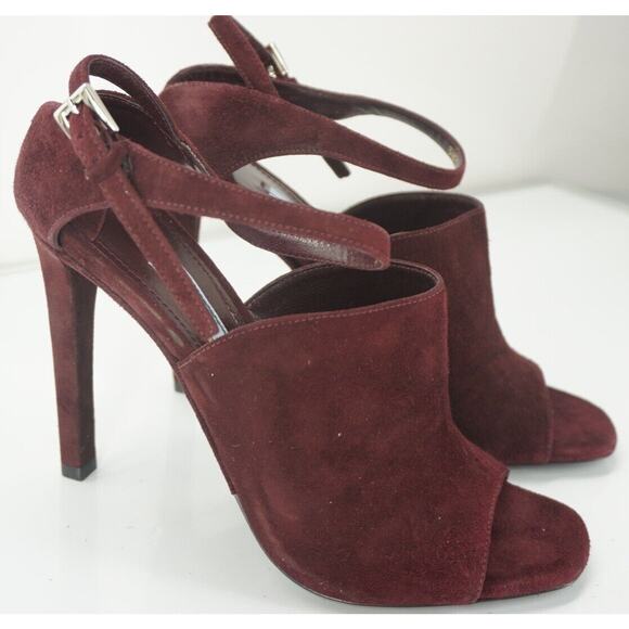 Prada Armarnato Suede Leather Ankle-Strap Slide Sandals - Picture 3 of 10